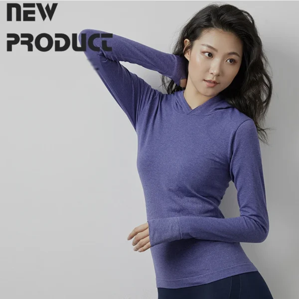 2024 Long Sleeve Sports Jacket Women Zip Fitness Yoga Shirt Winter Warm Gym Top Activewear Running Coats Workout Clothes Woman - Image 3