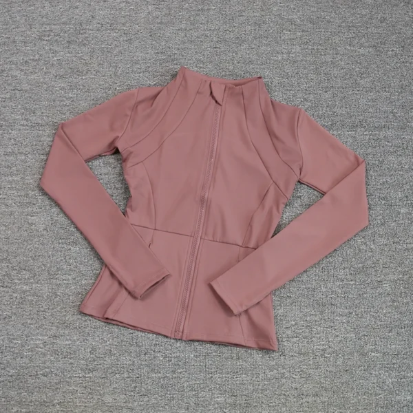 Sports Coat Women's Shirt Yoga Slim Long Sleeve Fast Running Thin Pilates Fitness Suit Top Clothing - Image 3