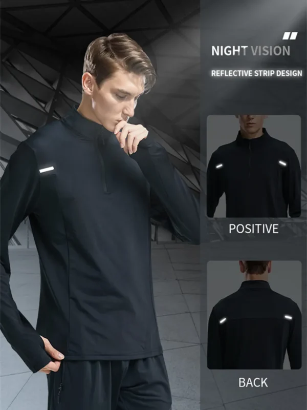 Sports Top Men'S Autumn And Winter Jacket Long-Sleeved Warm Hoodie Jacket Basketball Training Running Fitness Clothes - Image 2