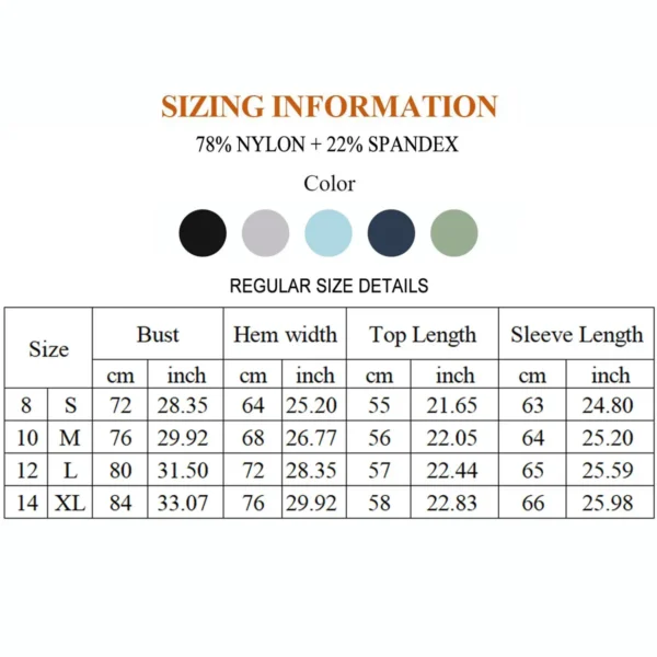 NCLAGEN Yoga Shirts For Women Long Sleeve Winter Fitness Running Gym Clothes Workout Dry Fit Breathable High Elastic Sports Top - Image 6