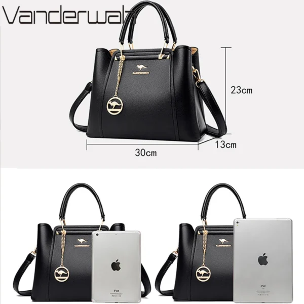 2024 Luxury Women Designer 3 Layers Shoulder Crossbody Sac Ladies Large Capacity Leather Handbags Shopper Brand Messenger Totes - Image 5