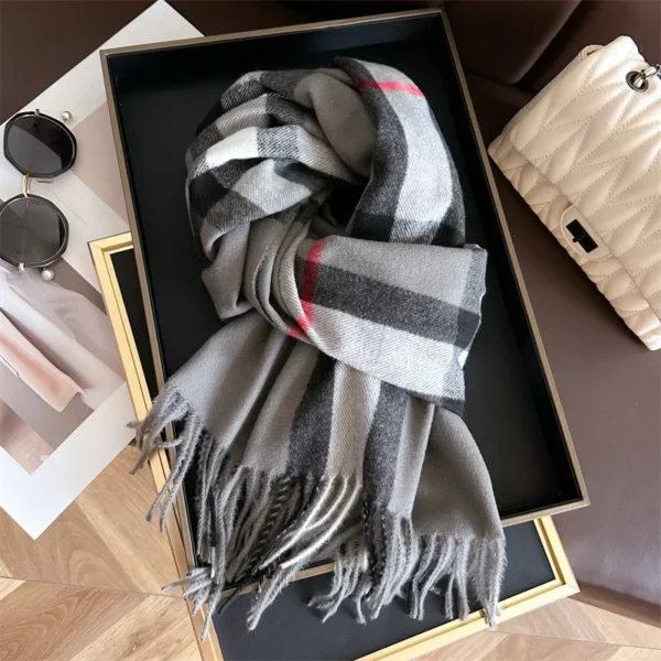 Autumn Winter Fashion Cashmere Imitation Scarf Men Women Warm Thickening Shawl Neckerchief Scarves Accessories Bufanda Tassel - Image 3