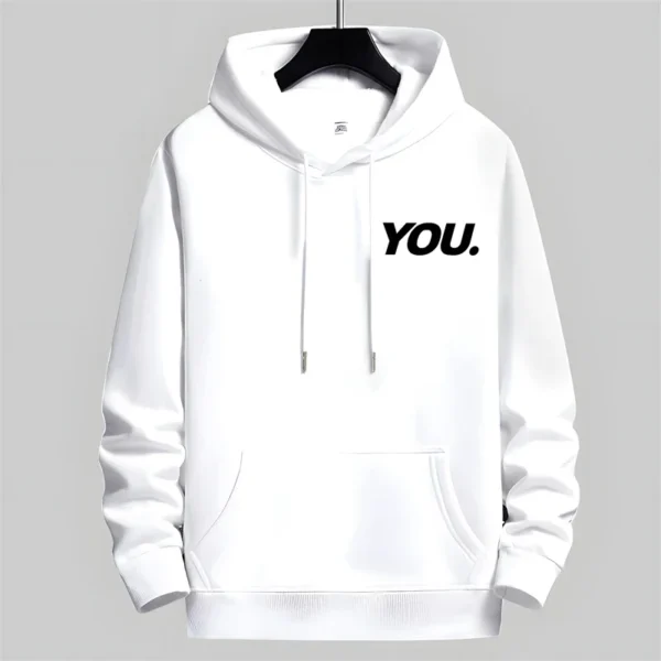 Blessyuki Simple Loose Sweatshirt Male 2023 Autumn Korean Chic Letter Printed Hoodies Men Casual Oversized Long Sleeve Pullover - Image 4