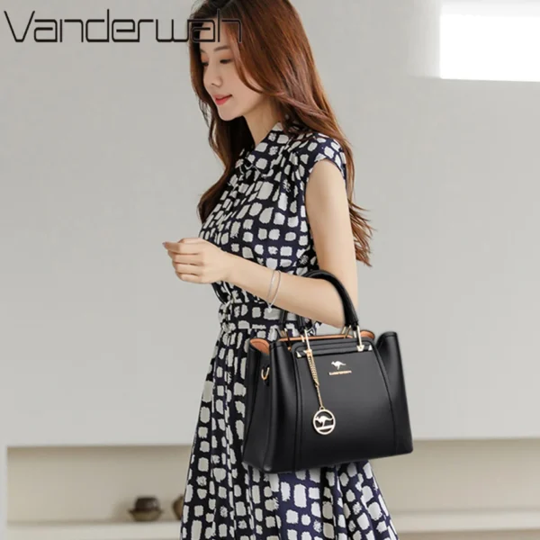 2024 Luxury Women Designer 3 Layers Shoulder Crossbody Sac Ladies Large Capacity Leather Handbags Shopper Brand Messenger Totes - Image 4