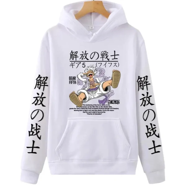 Camisola Gráfica Anime Japonesa para Mulheres, Hoodie Roronoa Zoro, Desenhos Animados Engraçados Luffy, Manga, One Piece Gear 5 - Image 2