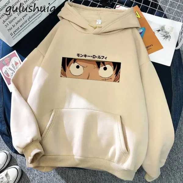 Camisola Gráfica Anime Japonesa para Mulheres, Hoodie Roronoa Zoro, Desenhos Animados Engraçados Luffy, Manga, One Piece Gear 5 - Image 6