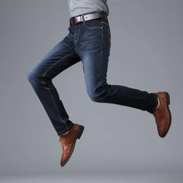 Stretch Autumn/Winter Men's Jeans Men's Style Straight and Versatile Long Pants - Image 4
