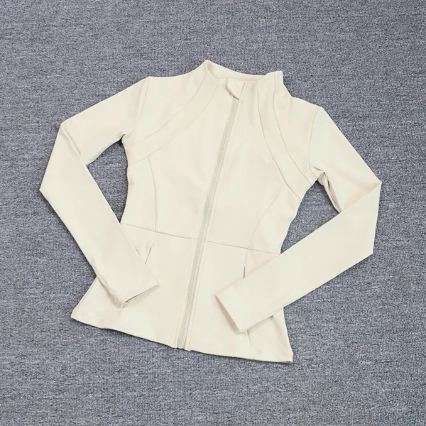 Sports Coat Women's Shirt Yoga Slim Long Sleeve Fast Running Thin Pilates Fitness Suit Top Clothing - Image 4
