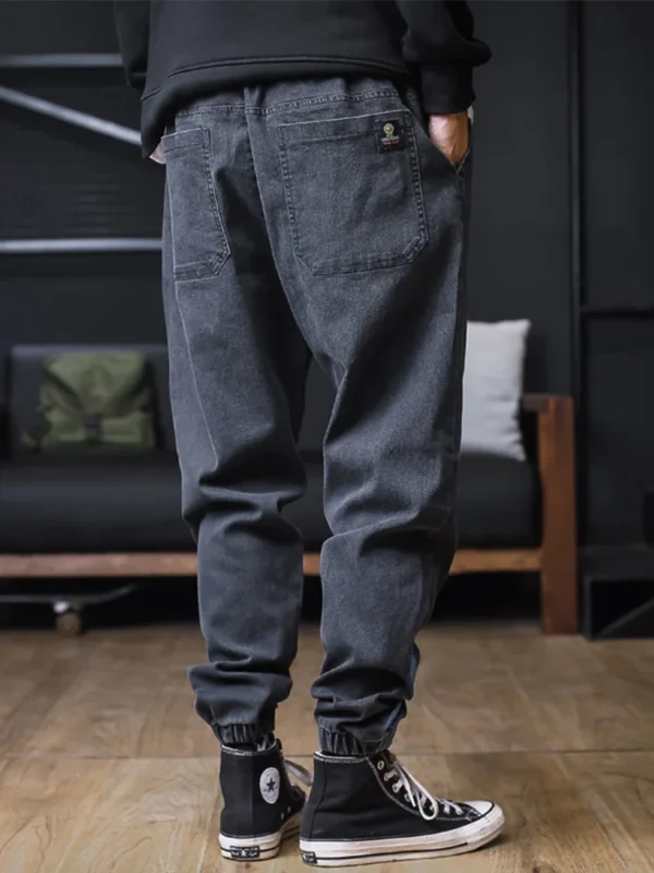 Plus Size Jeans Men Loose Joggers Streetwear Harem Jeans Cargo Pants Ankle-Length Denim Trousers - Image 5