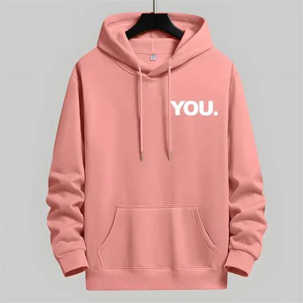 Blessyuki Simple Loose Sweatshirt Male 2023 Autumn Korean Chic Letter Printed Hoodies Men Casual Oversized Long Sleeve Pullover - Image 3