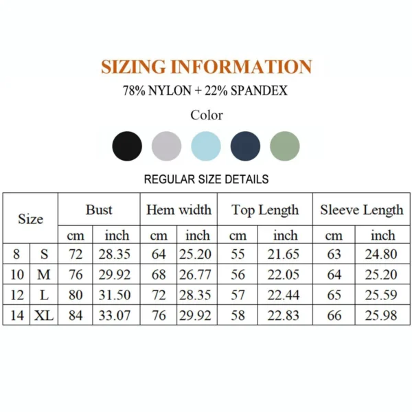 NCLAGEN Long Sleeve Workout Top Gym Pilates Clothes Women Active Wear Sports Shirt Elastic Fitness Yoga Clothing Running Shirts - Image 6