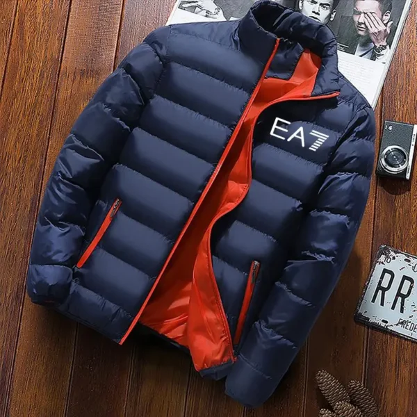 2024 Men's jacket winter padded jacket, medium and young size light thin short flip collar flying suit warm - Image 2