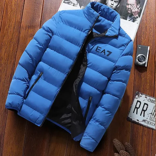 2024 Men's jacket winter padded jacket, medium and young size light thin short flip collar flying suit warm - Image 4